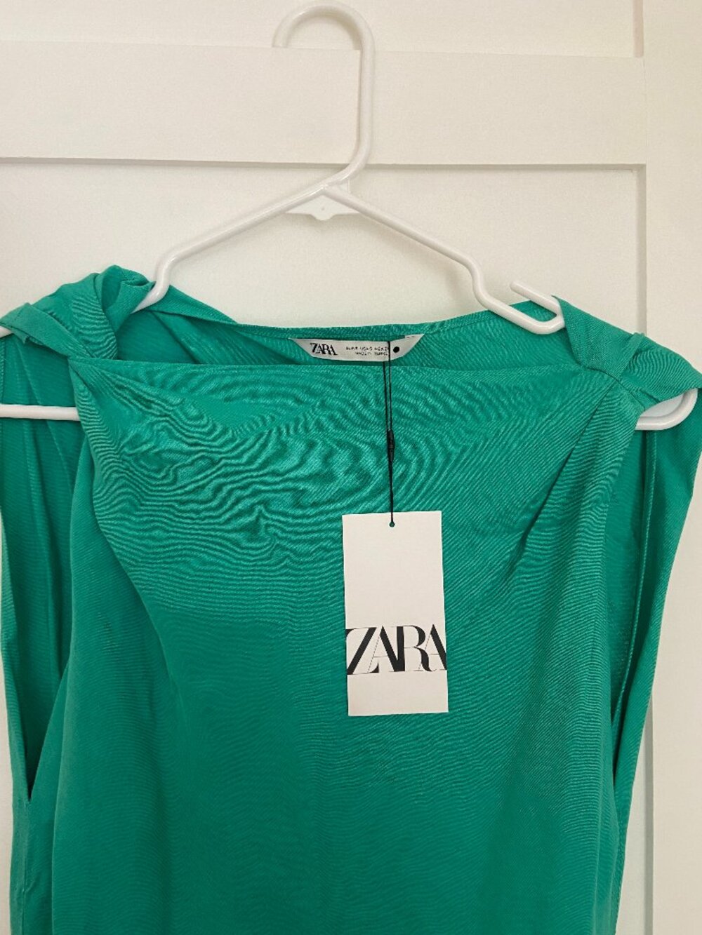 ZARA Turquoise Linen Dress: New